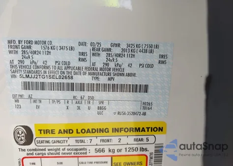 2025 Lincoln Navigator Black Label from USA, damaged, VIN 5LMJJ2TG1SEL02658